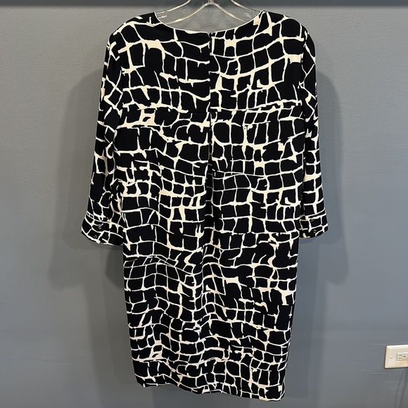 MAX MARA STUDIO - CROCO STYLE PRINTED DRESS DESTINO - WHITE/BLUE - Picture 4 of 10